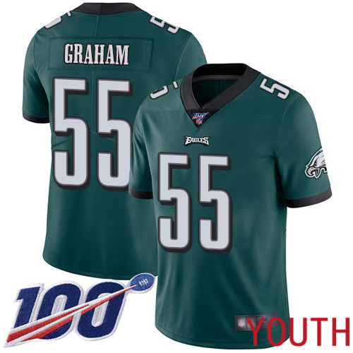 Youth Philadelphia Eagles #55 Brandon Graham Midnight Green Team Color Vapor Untouchable NFL Jersey 1->youth nfl jersey->Youth Jersey